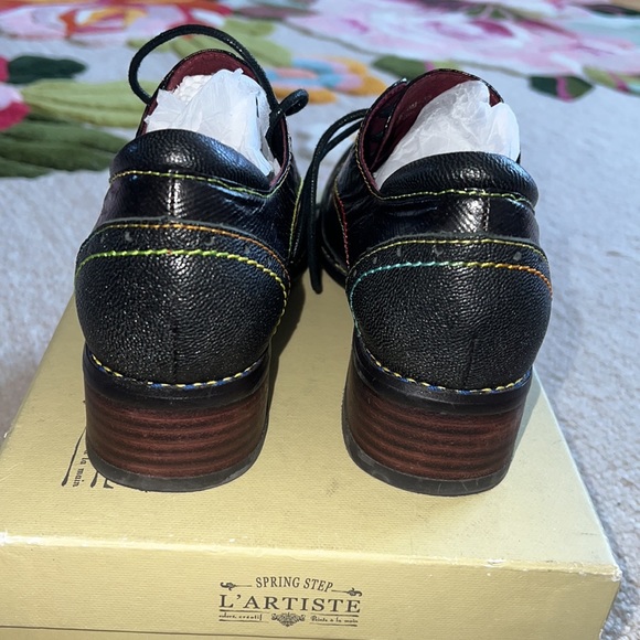 L’Artiste spring step black laced shoes 38 new in the box - Picture 6 of 9